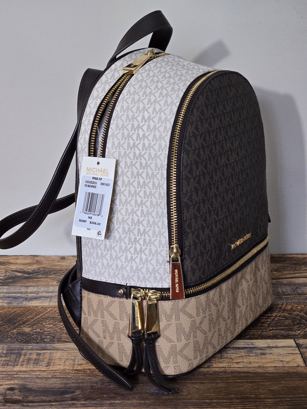 Michael Kors Rhea Backpack In Color-Block - Picture 4 of 7